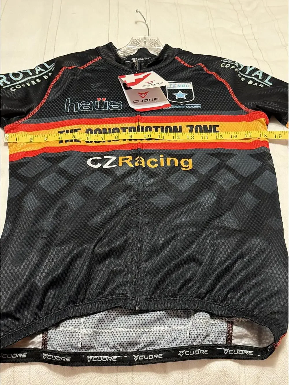 NWT Cuore Silver Race Cycling Jersey | CZ Racing / Construction Zone | Size XL - Picture 6 of 7